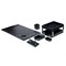 Dacasso Black Bonded Leather 9-Piece Desk Set DF-1409 - alternate 1